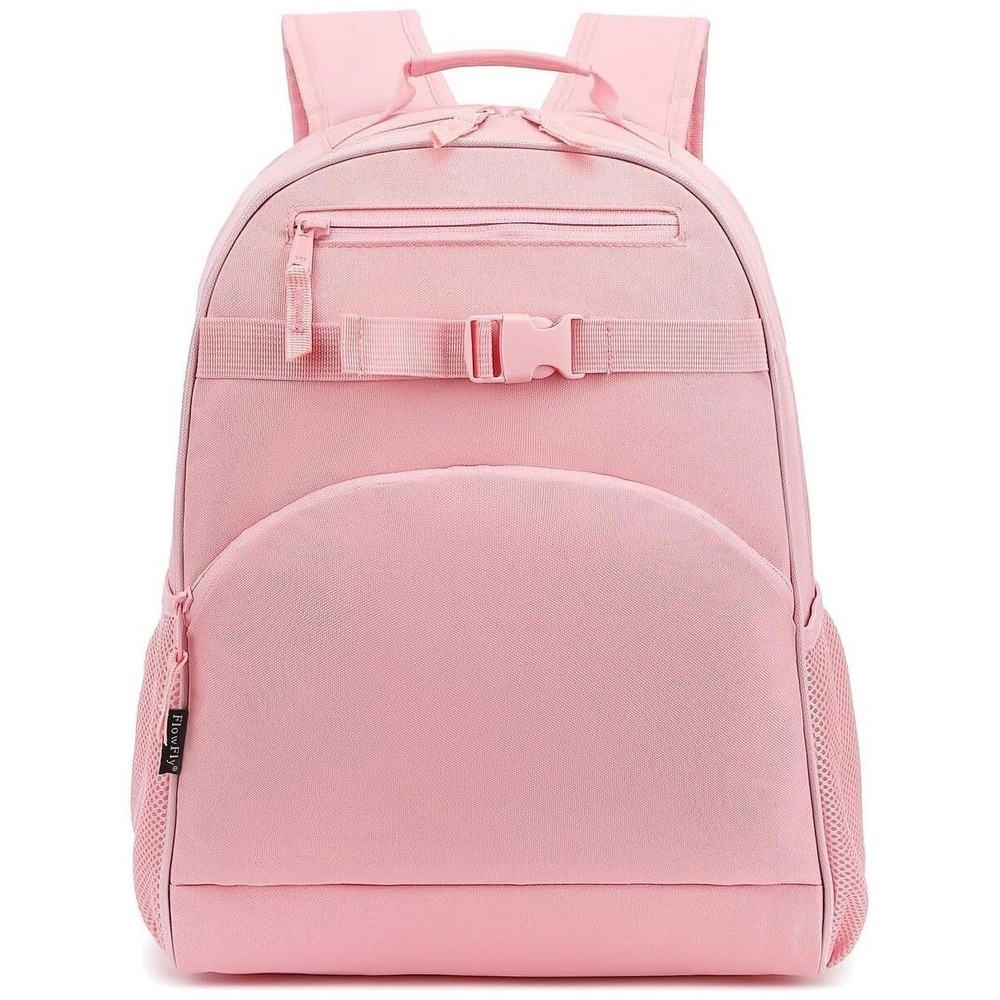 FlowFly Kids Large Backpack for Girls with Carrier Handle Shoulder Straps Pink